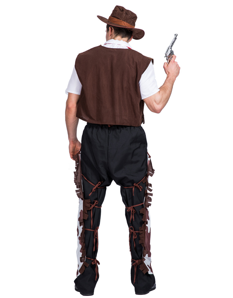 跨境供应halloween万圣节西部牛仔cosplay服饰厂家直供可定制