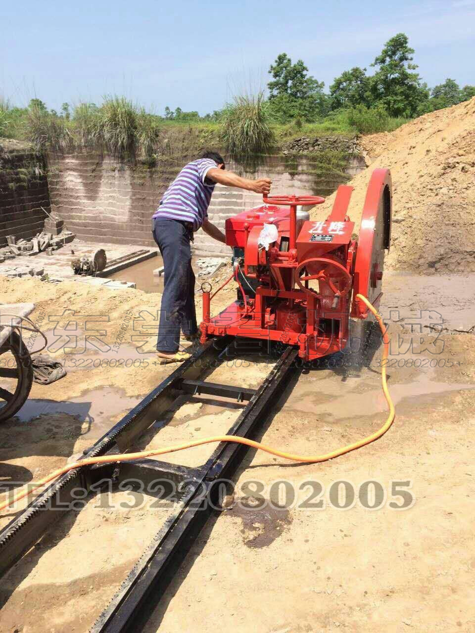 石材开山锯 ks-2200 电机动力柴油动力 石材切割机 山体切石机械