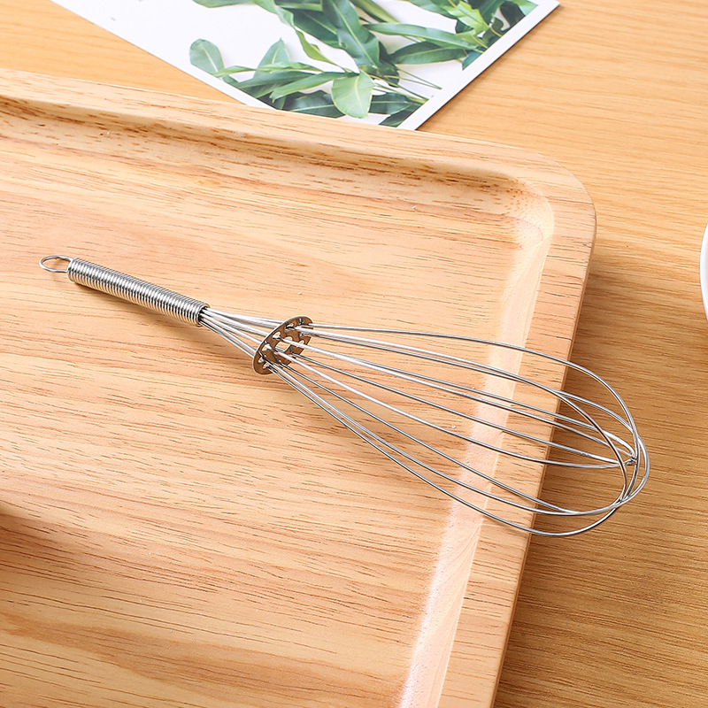 弹簧金属打蛋器 金属色搅蛋器 烘焙工具手动不锈钢打蛋器