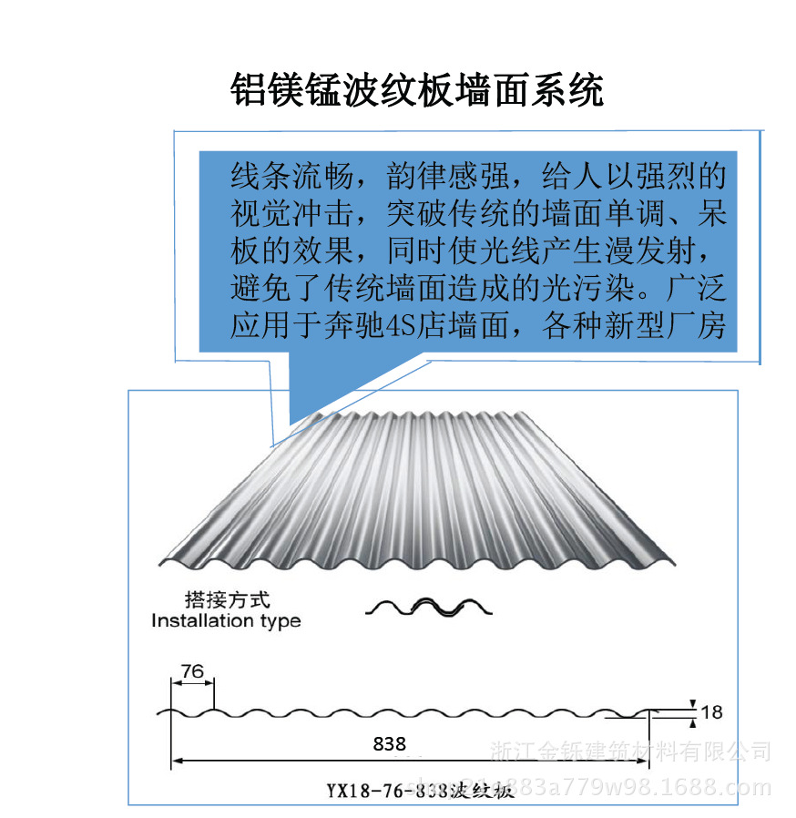 不锈钢波纹板施工工艺图片