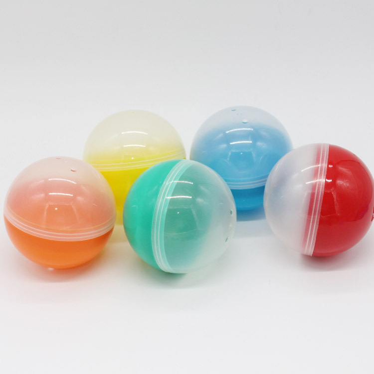 扭蛋壳透明塑料玩具批发混色组装填充玩具5.8cm 透明扭蛋球