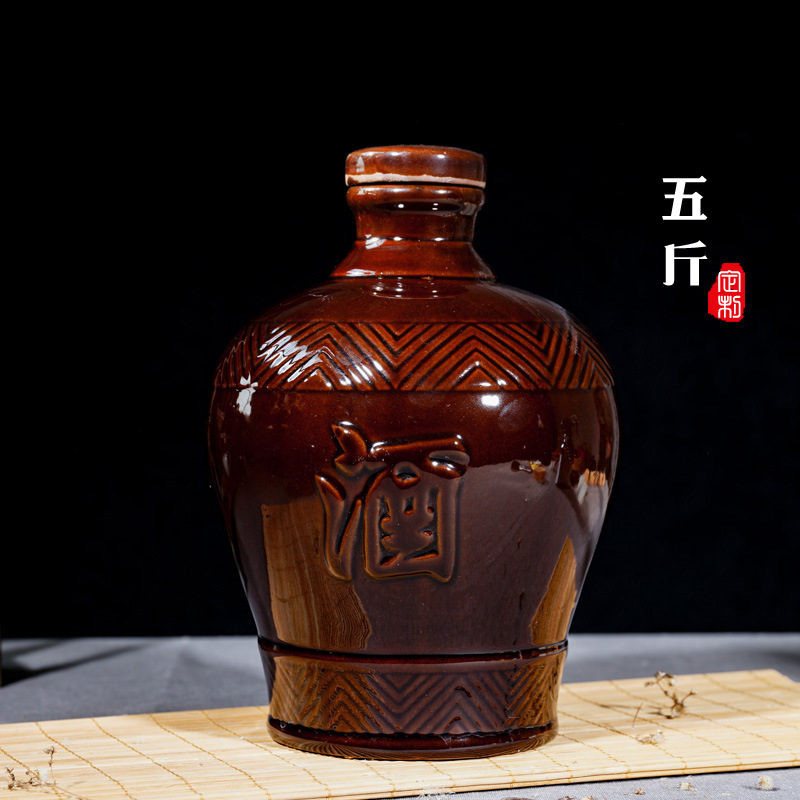 厂家直销白酒陶瓷酒瓶 斤装酒壶五斤仿古土陶酒坛子陶瓷批发