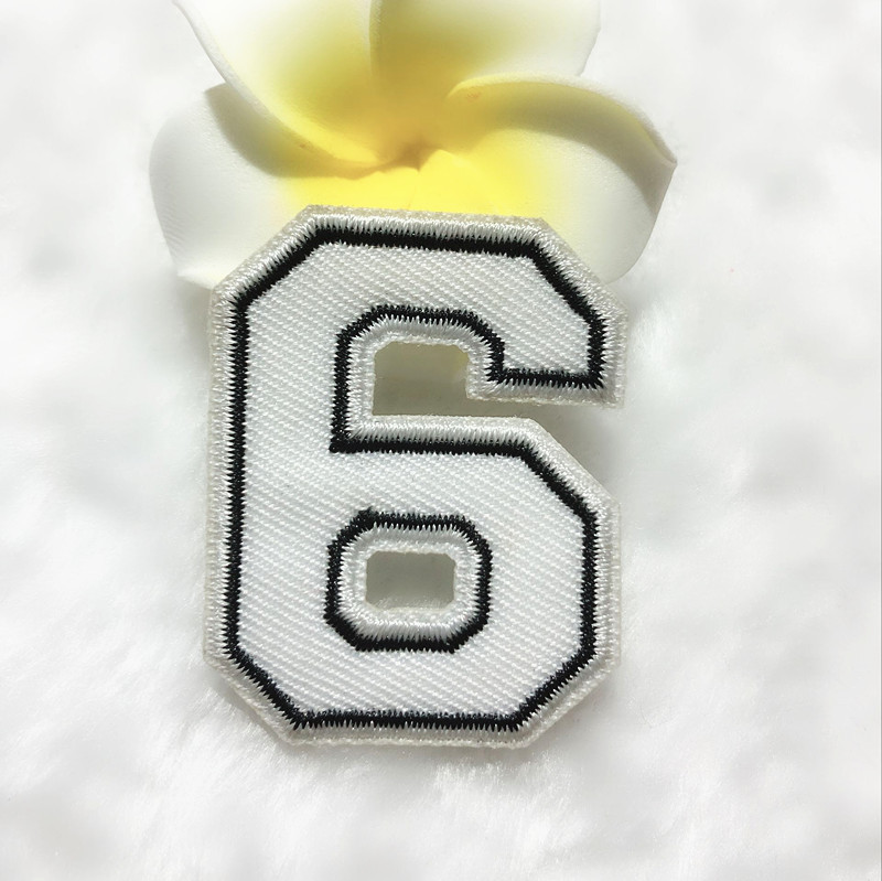 数字编号刺绣布贴 服装辅料比赛球衣补丁贴 精致帽子补洞绣花布贴