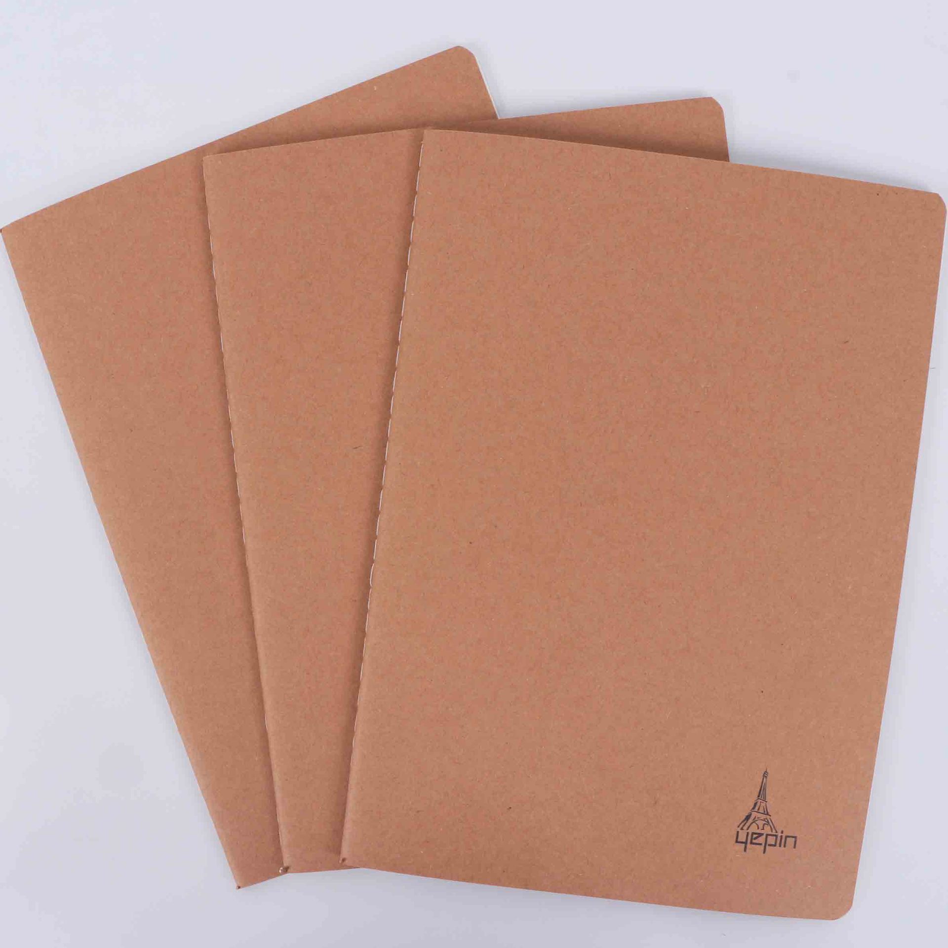 16k牛皮纸车线本笔记本简约大本子b5空白大号本子复古封面线装本