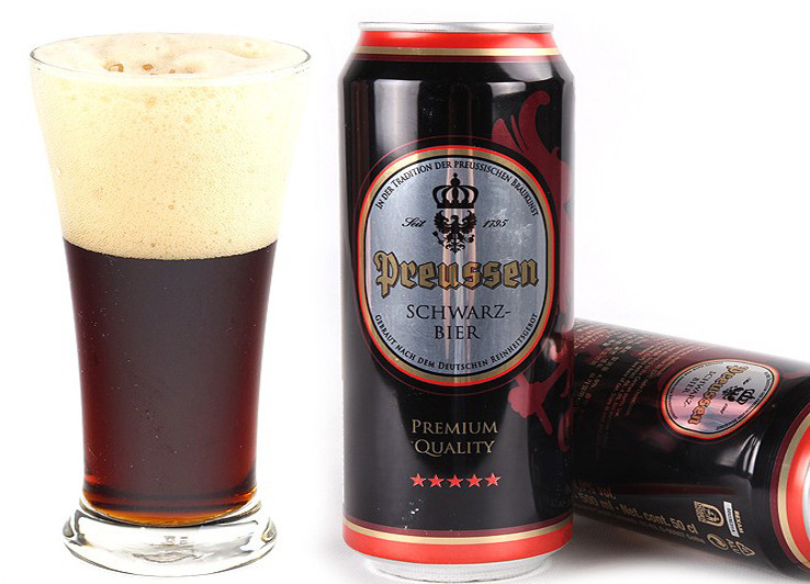 普鲁士德国进口普鲁士黑啤酒 整箱500*24听