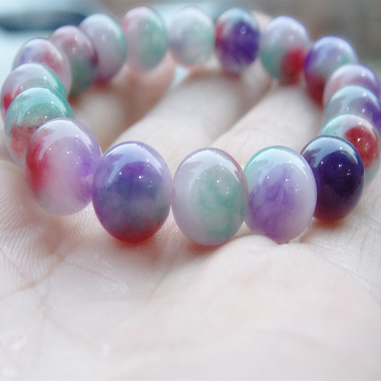 10毫米墨西哥冰彩石彩虹石彩虹眼手串彩石手链手饰微商代发-阿里巴巴