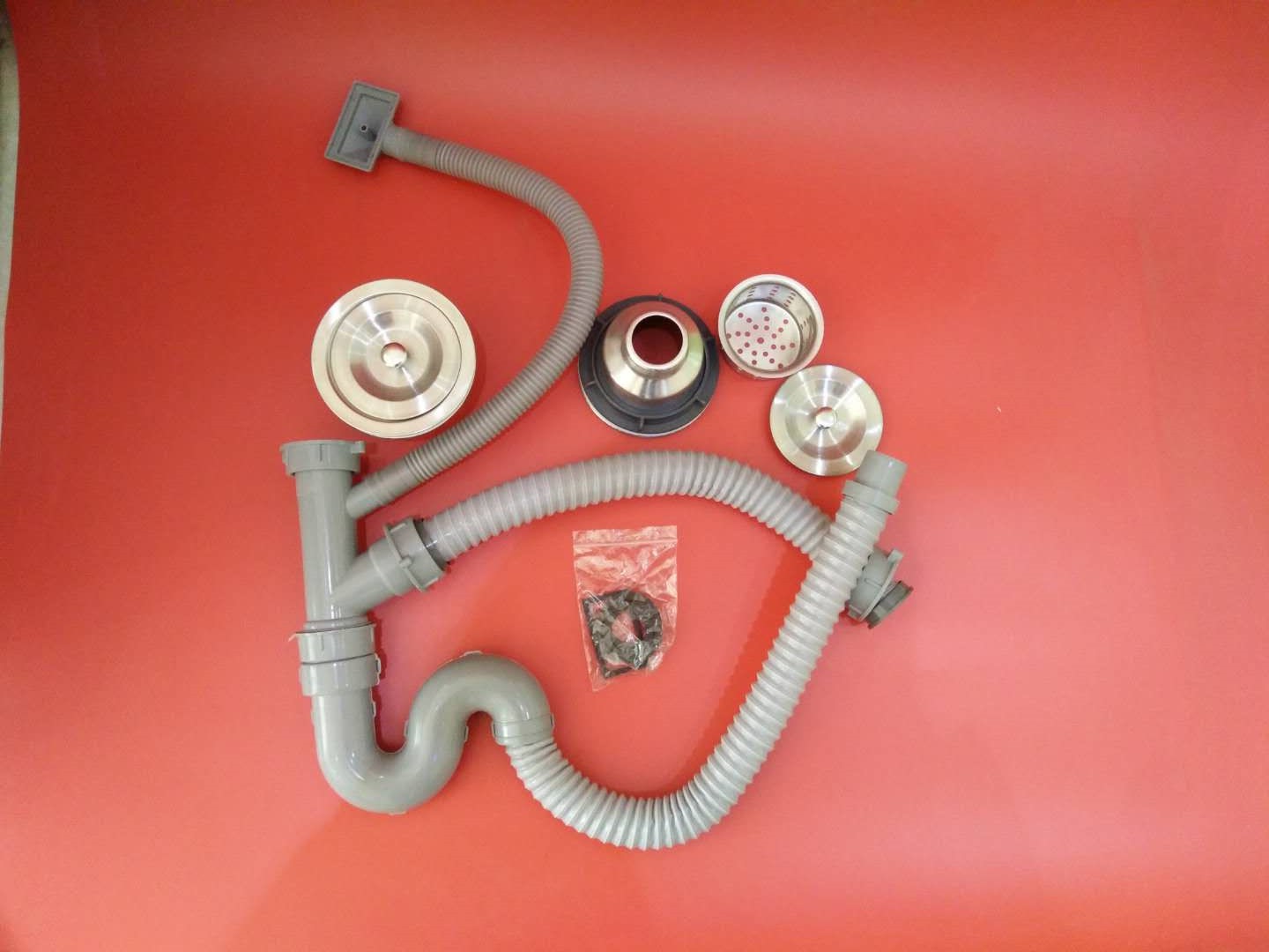 菜盆下水不锈钢双盆去水器 水槽配件落水头 洗菜盆排水下水管