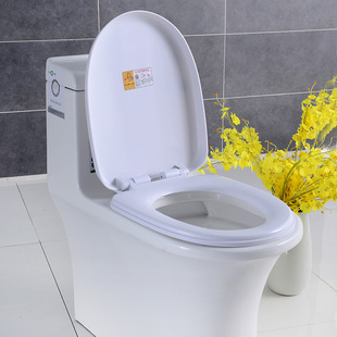 久洁 通用马桶盖 加厚坐便盖器盖板 缓降快拆盖uvo型马式马桶配件