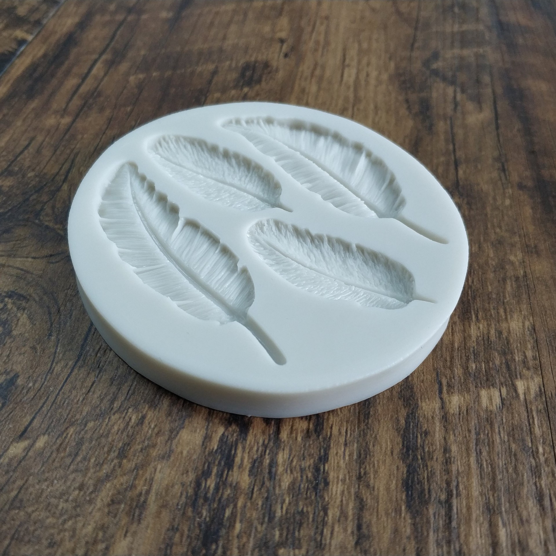 高质量羽毛硅胶模具 圆形巧克力工具 压花蛋糕装饰工具 diy用品