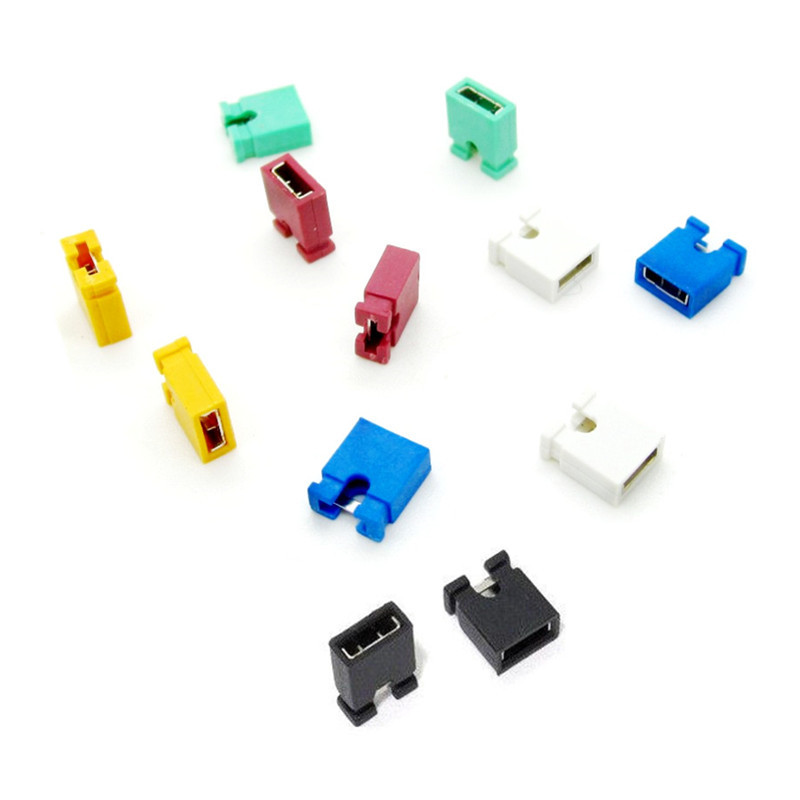 彩色跳线帽 2.54间距/排针短路块 黑/红/蓝/黄/白/绿色 开口/闭口
