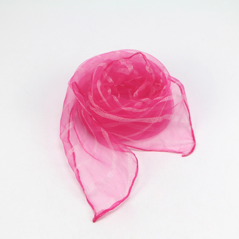 厂家直销儿童表演丝巾幼儿园舞蹈方巾纯色尼龙头纱纱巾批发zk002