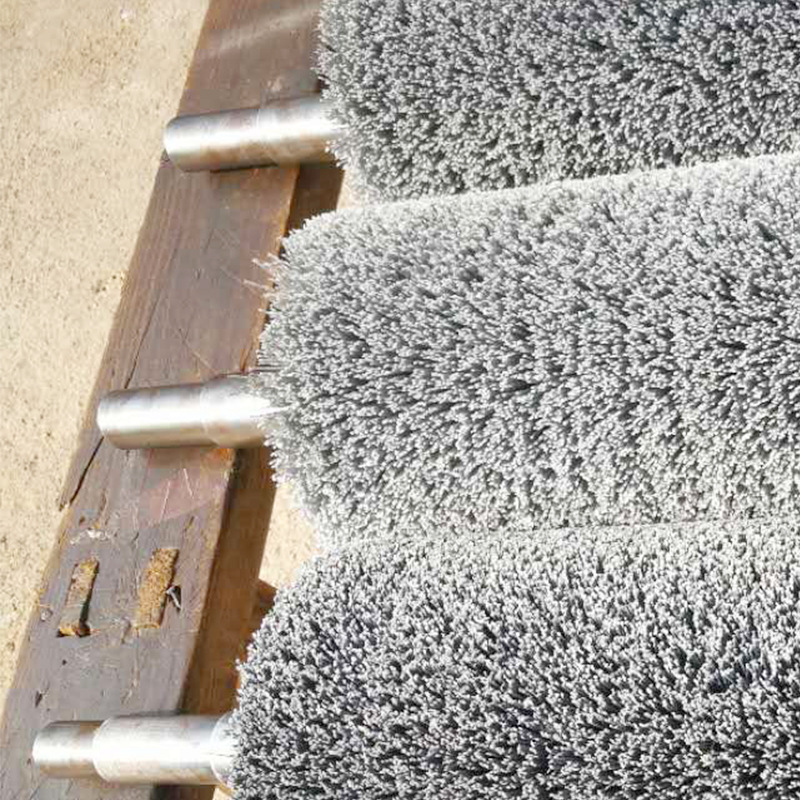 杜邦丝毛刷进口杜邦丝磨料丝纤维毛刷辊抛磨辊研磨刷辊定制生产