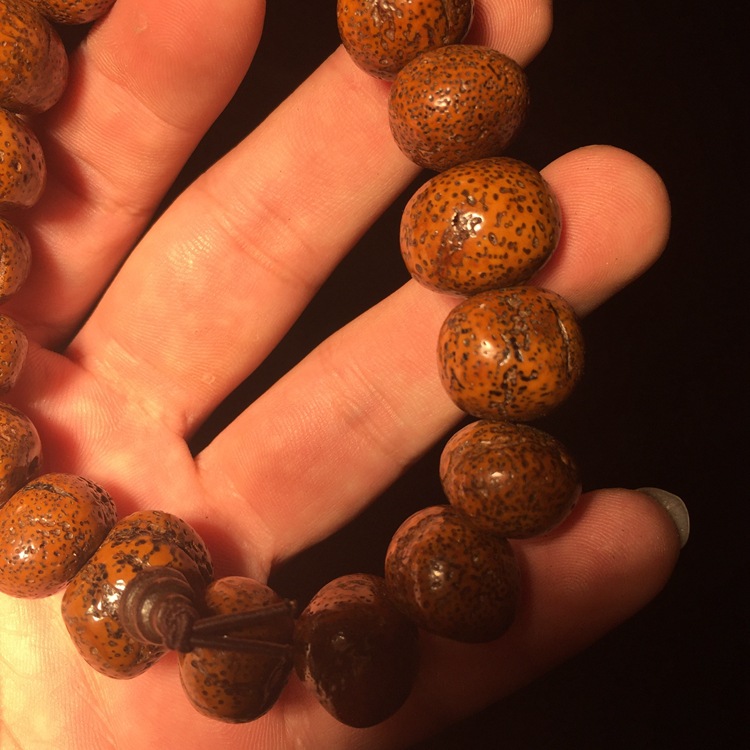 手工打磨金蟾籽手串 高抛元宝金禅子17mm 圣女果菩提子手串