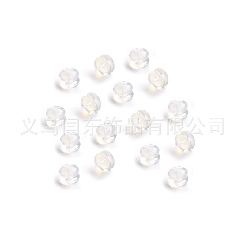 Japanese and Korean DIY Earrings Accessories Silicone Transparent Stick Earring Plastic Earing Plug High-End Earplug Wholesale