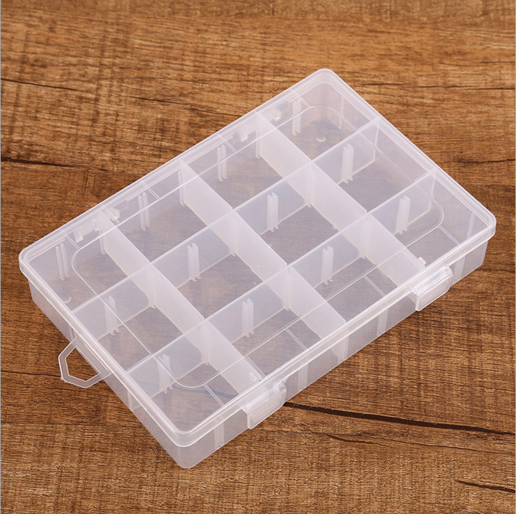 Detachable 12 Grid Storage Box Transparent Pp Plastic Box Jewelry Accessory Box Tool Finishing Packing Box Wholesale