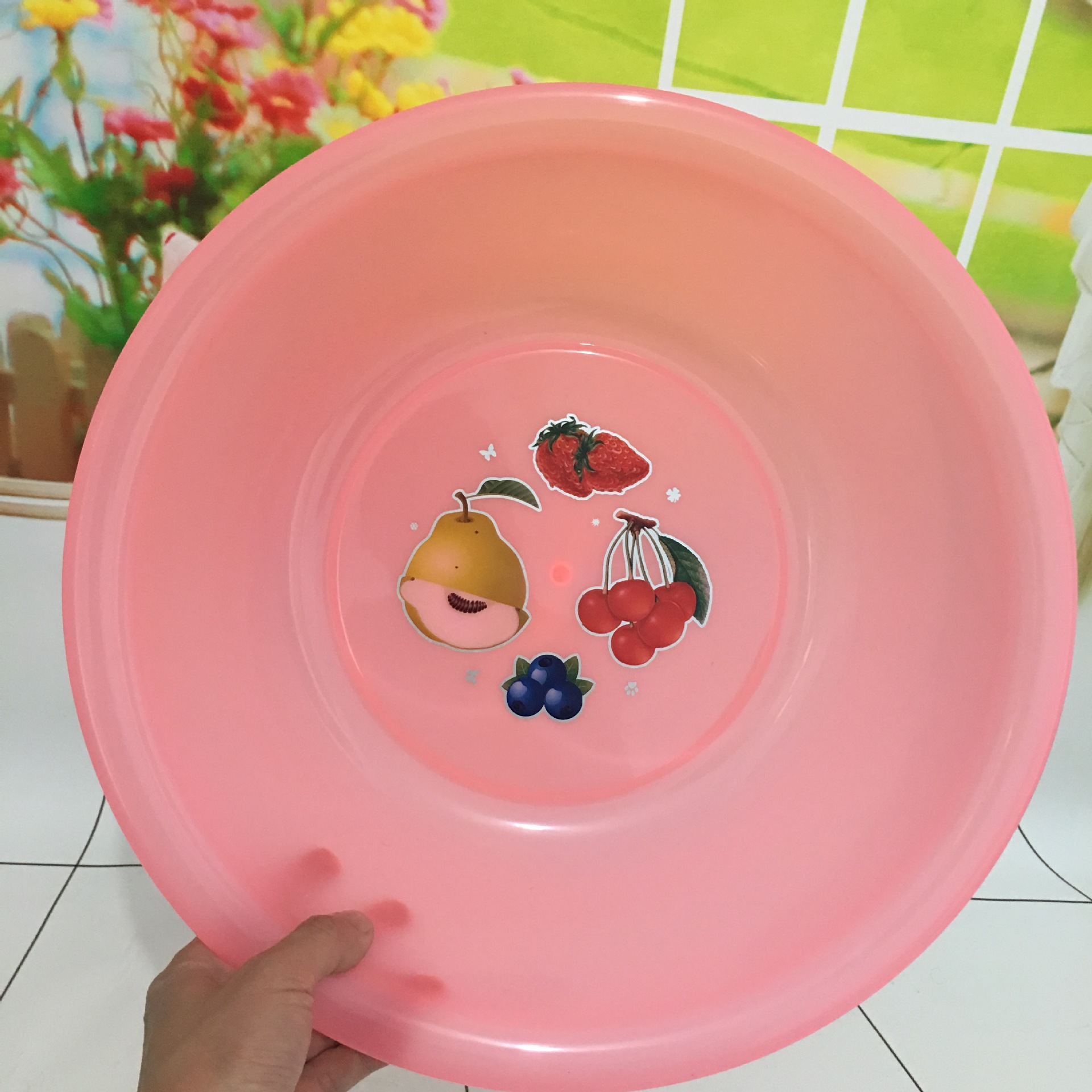 厂家直销36cm可印logo耐摔塑料盆 家用洗脸盆学生脸盆全新料无味