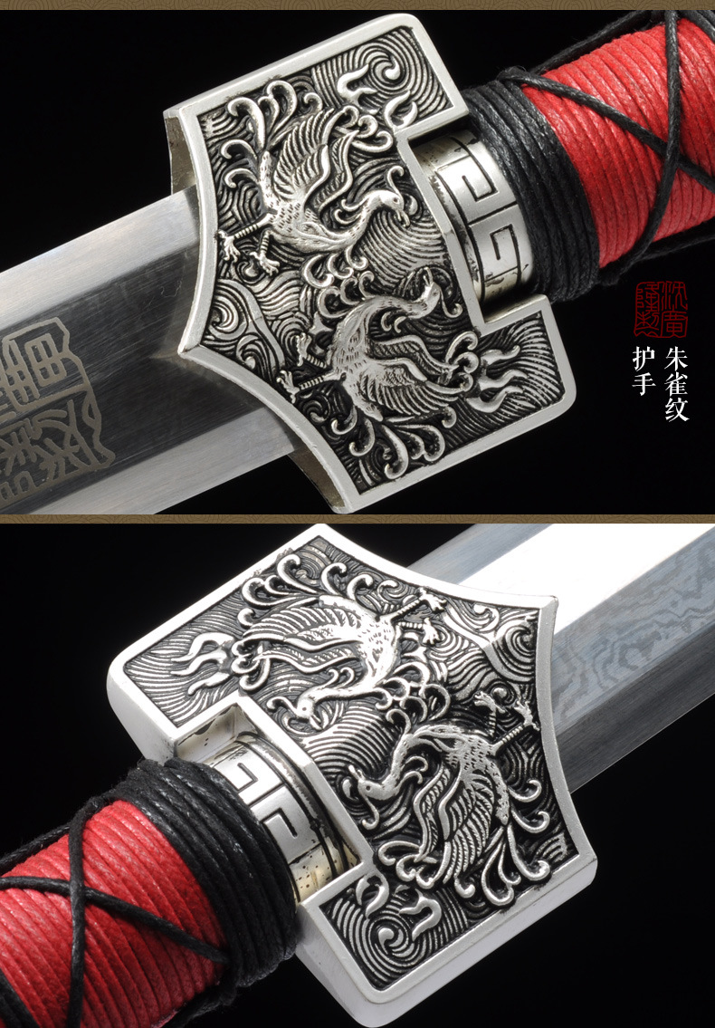 仿古银双龙汉剑 龙泉沈广隆宝剑 镇宅宝剑龙泉传统剑 未开刃