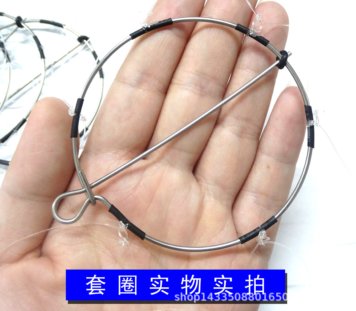 螃蟹套 手工制作六环连扣越拉越紧湖蟹套 渔网 订制批发螃蟹套