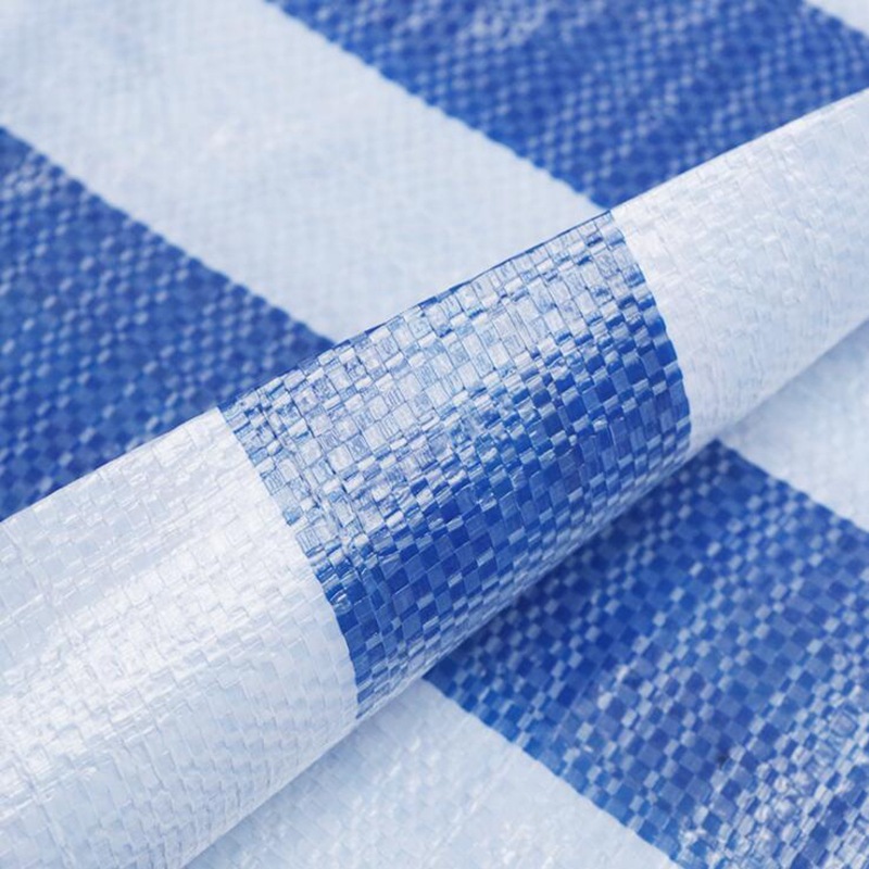 蓝白条pe篷布 全新料 防水防晒 加厚 结实 耐用 货车篷布 出口