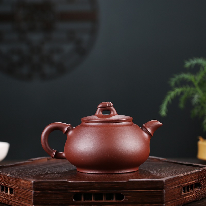 徐益紫砂壶知竹常乐茶壶名家宜兴正品原矿紫泥纯手工制作一件代发