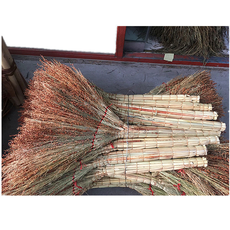 手工高粱扫把笤帚带壳黄苗好苗子高粱扫把学校工地单位清洁用品