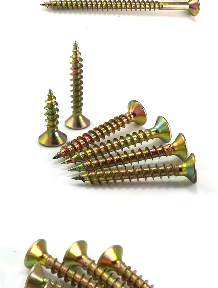 自攻螺丝 加硬彩色十字螺钉 镀锌碳钢国标纤维板钉m4*16-60