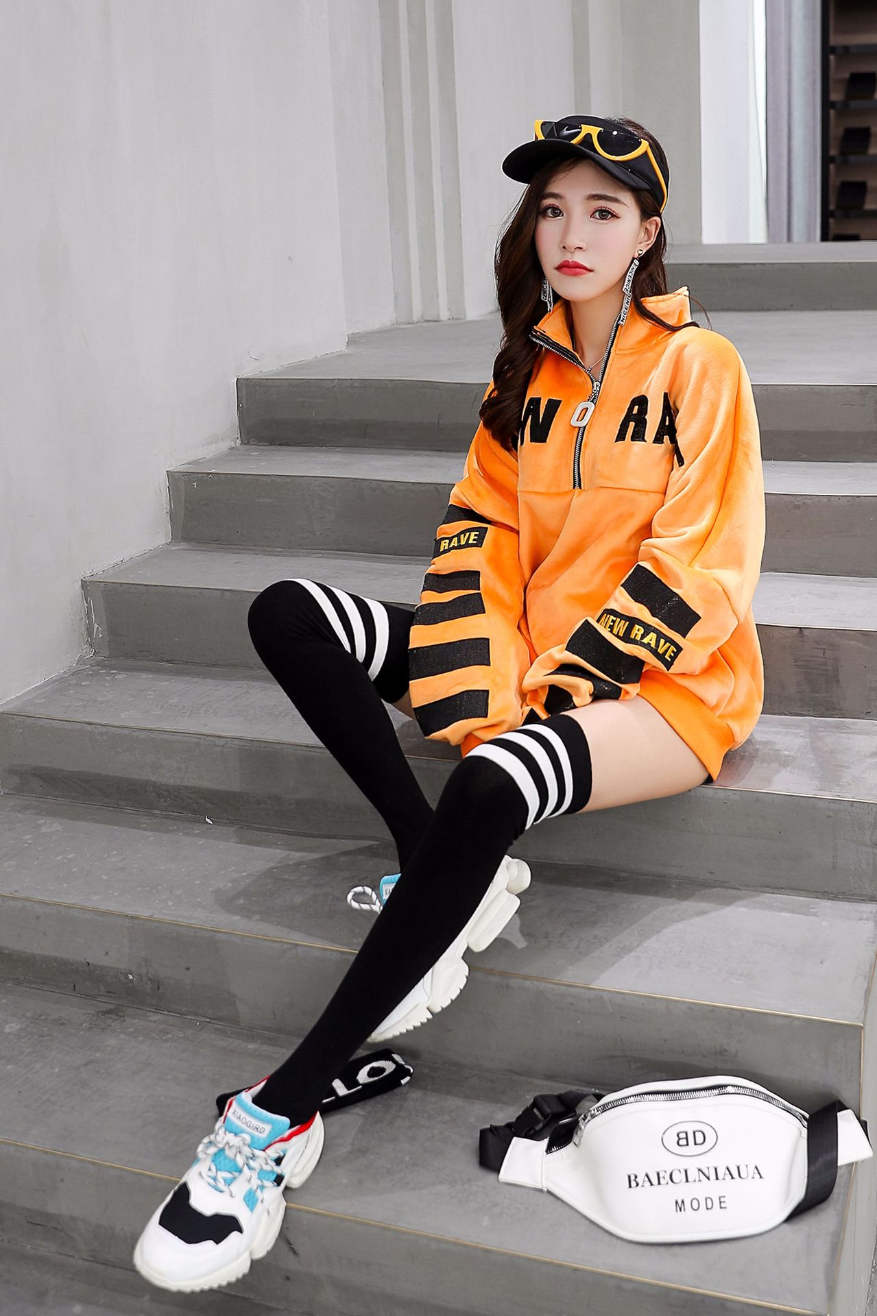 3027过膝袜硅胶防滑女三杠长筒袜日系韩版学院风高筒袜美腿长袜