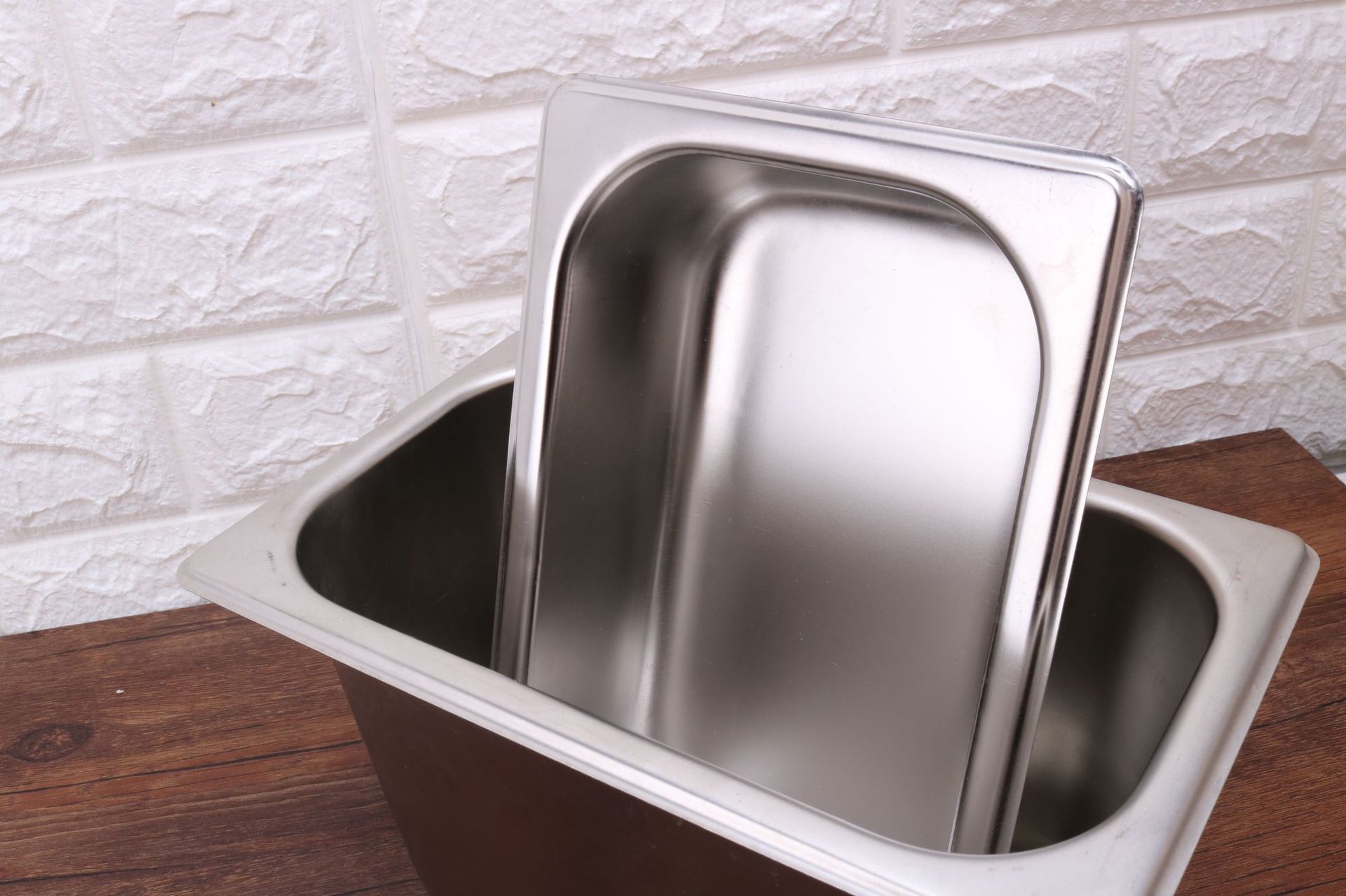 不锈钢份数盆 卷边304份数盘食堂自助餐长方形带盖菜盘蒸饭盘