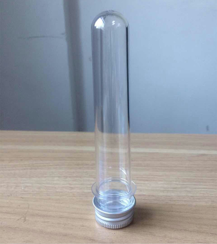厂家直销45ml透明塑料试管 usb数据线包装塑料试管瓶pet圆柱试管