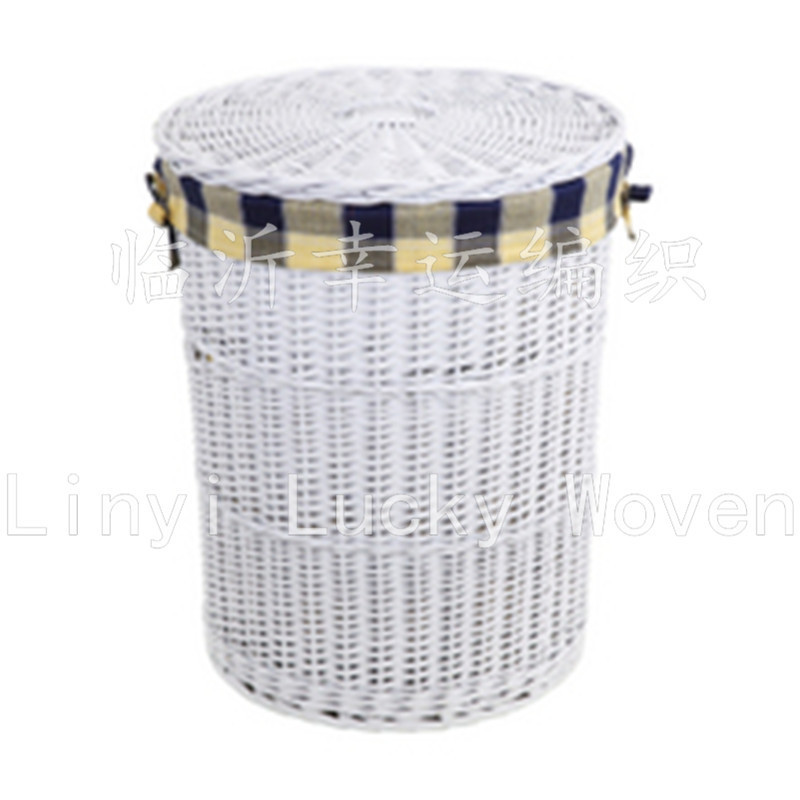 Lucky Woven High-End Wicker Including the Lining Cloth Hotel Clothes Storage Basket Household Hotel Laundry Basket