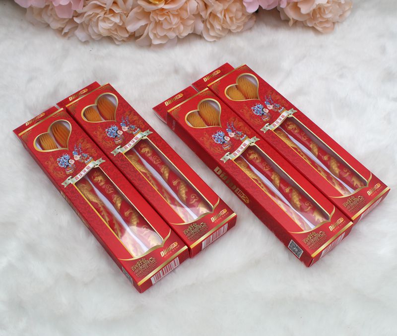 婚庆用品批发 结婚女方陪嫁红色喜庆龙凤牙刷 爱维-情侣牙刷 盒装