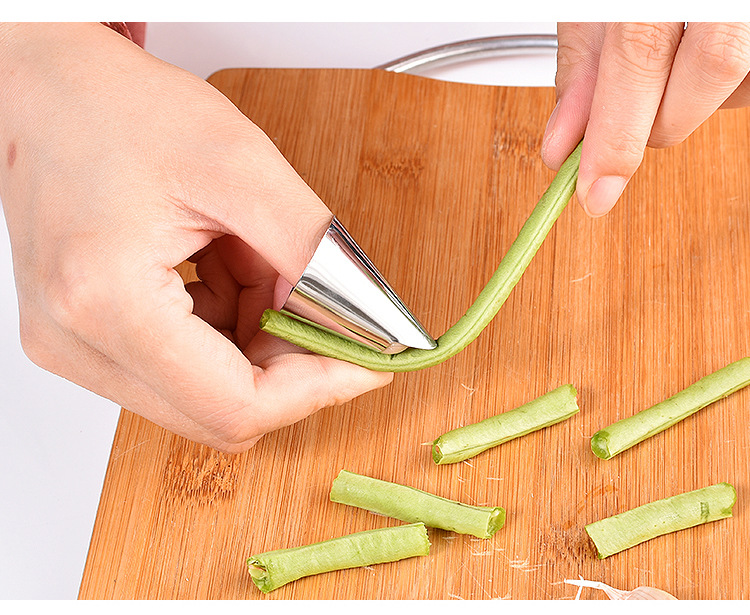 剥毛豆神器蚕豆剥皮采摘豆角铁指甲套不锈钢保护手指戒指剥壳工具