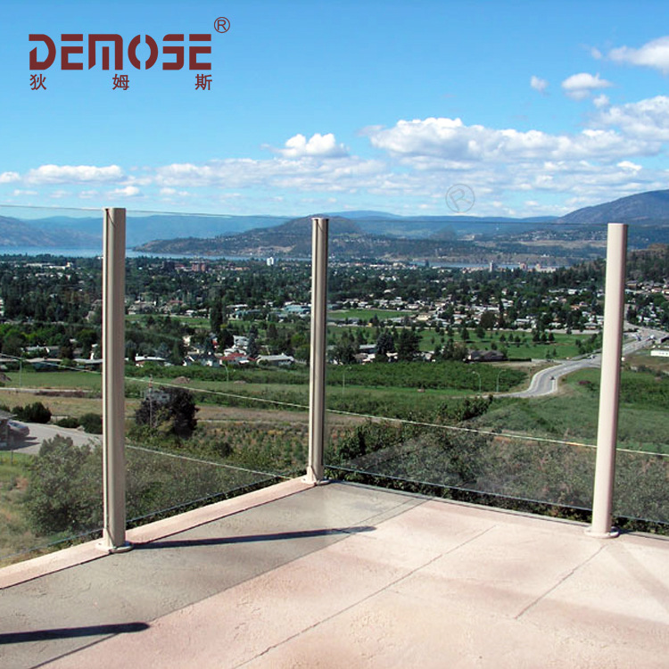 产地货源 实力栏杆生产厂家 狄姆斯不锈钢玻璃栏杆 方形立柱栏杆