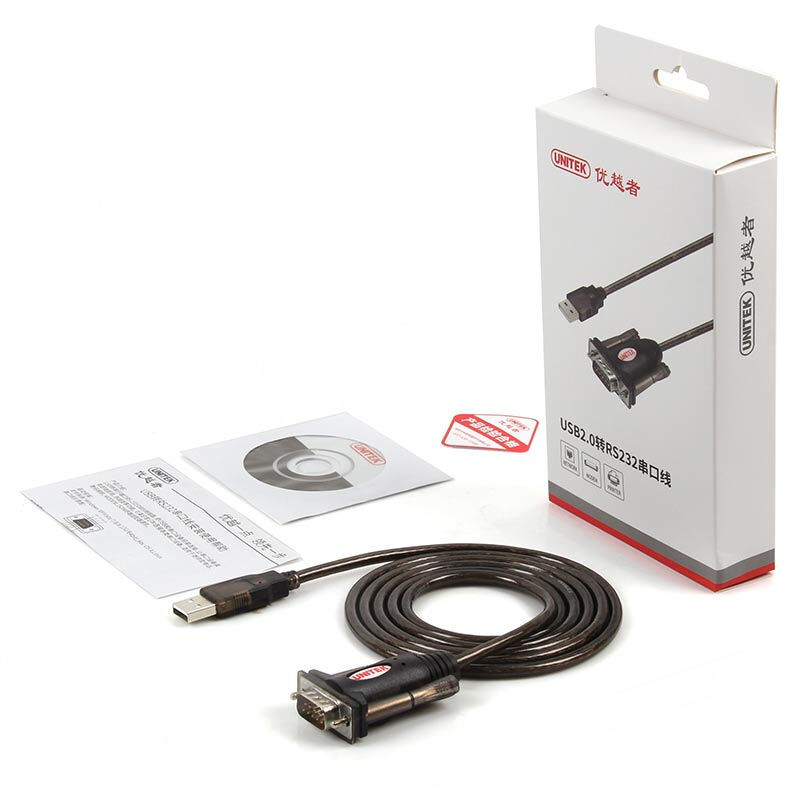 优越者USB转DB9针串口线COM口 usb-rs232 串口数据线Y-105 1.5米