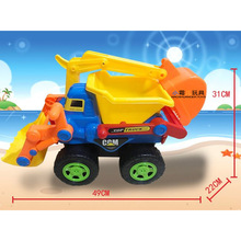 儿童仿真滑行推土机挖掘机玩具车656仿真滑行工程车模型套装