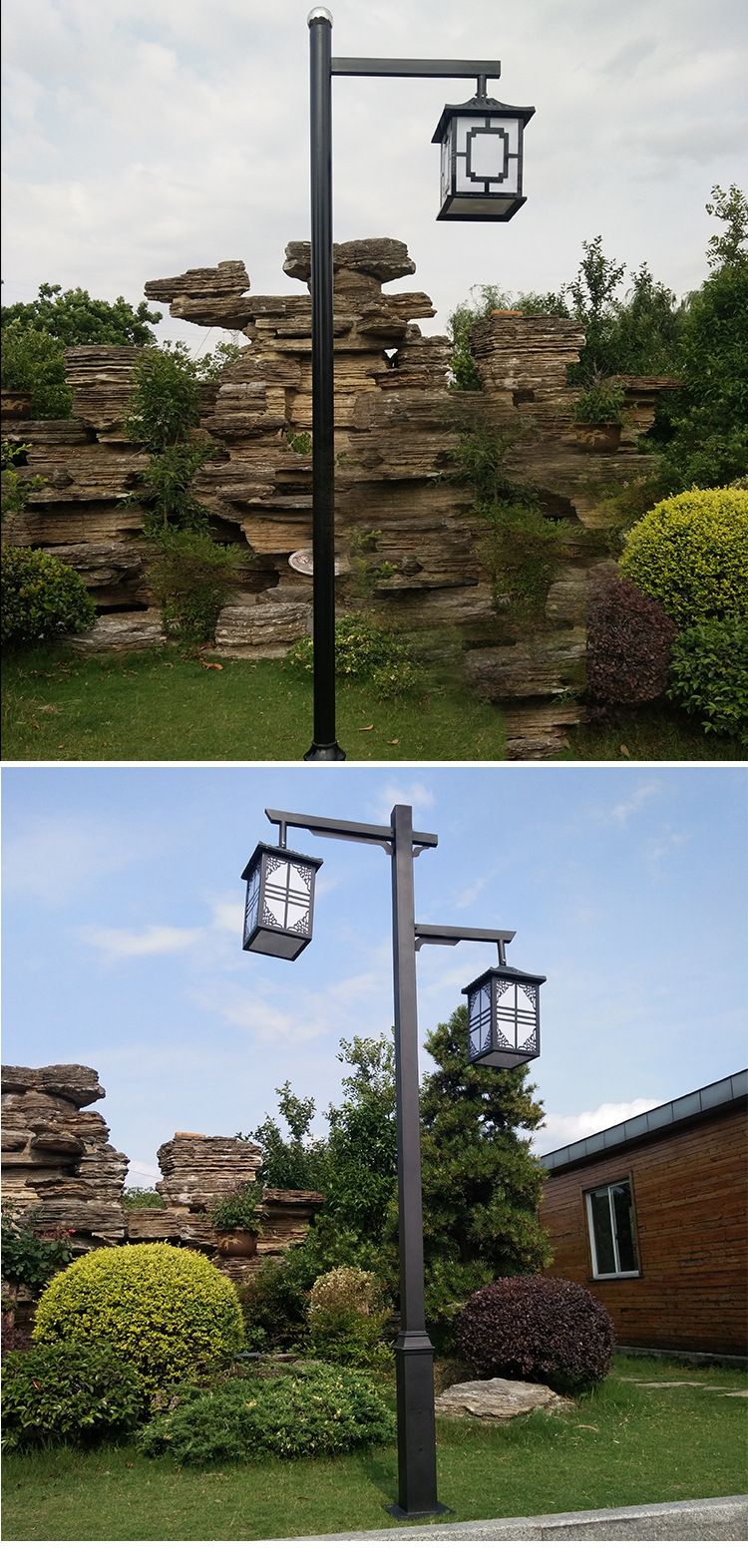 中式庭院灯双头高杆灯单头3米3.5户外别墅led景观灯防水小区路灯