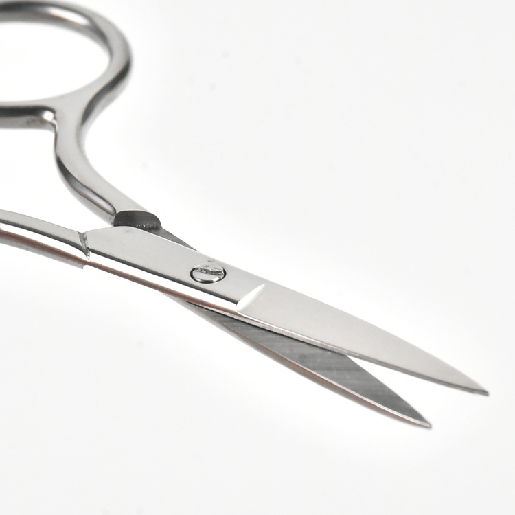 尖头修眉剪 家用男士修鼻毛剪刀 镜光胡子剪不锈钢胡须修毛剪