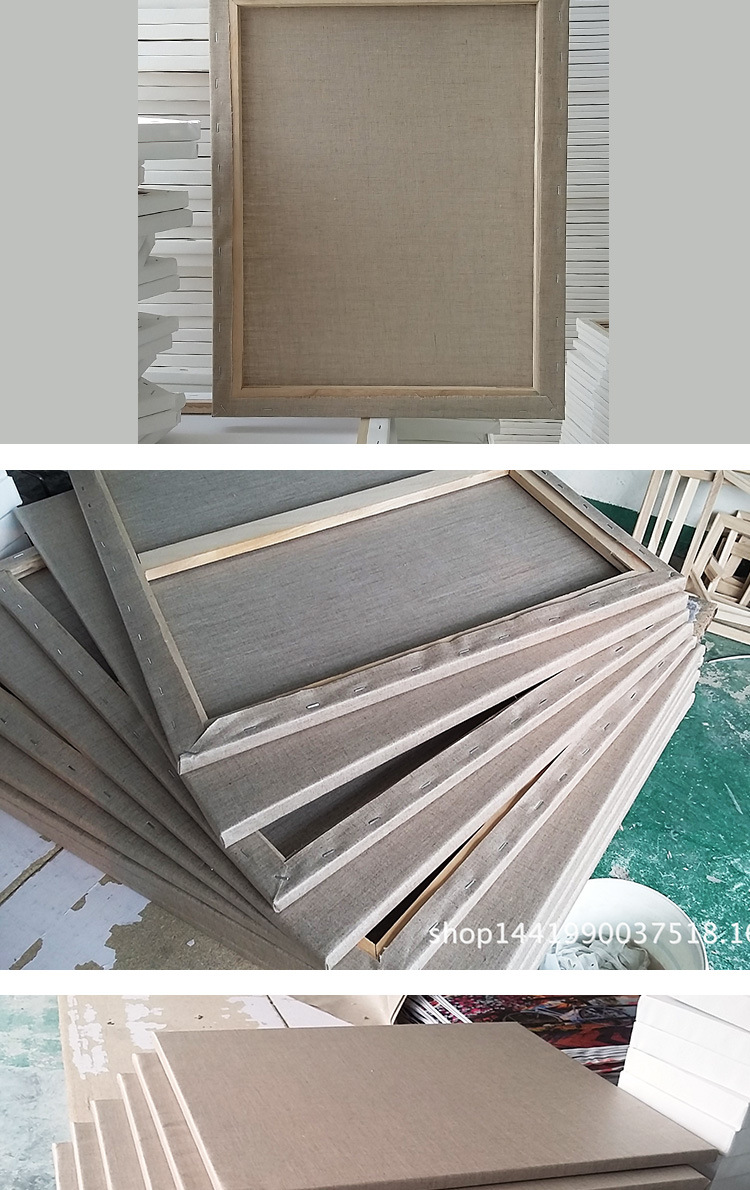 厂家油画材批发美术用亚麻油画框纯亚麻可定制雨露麻内框油画布框
