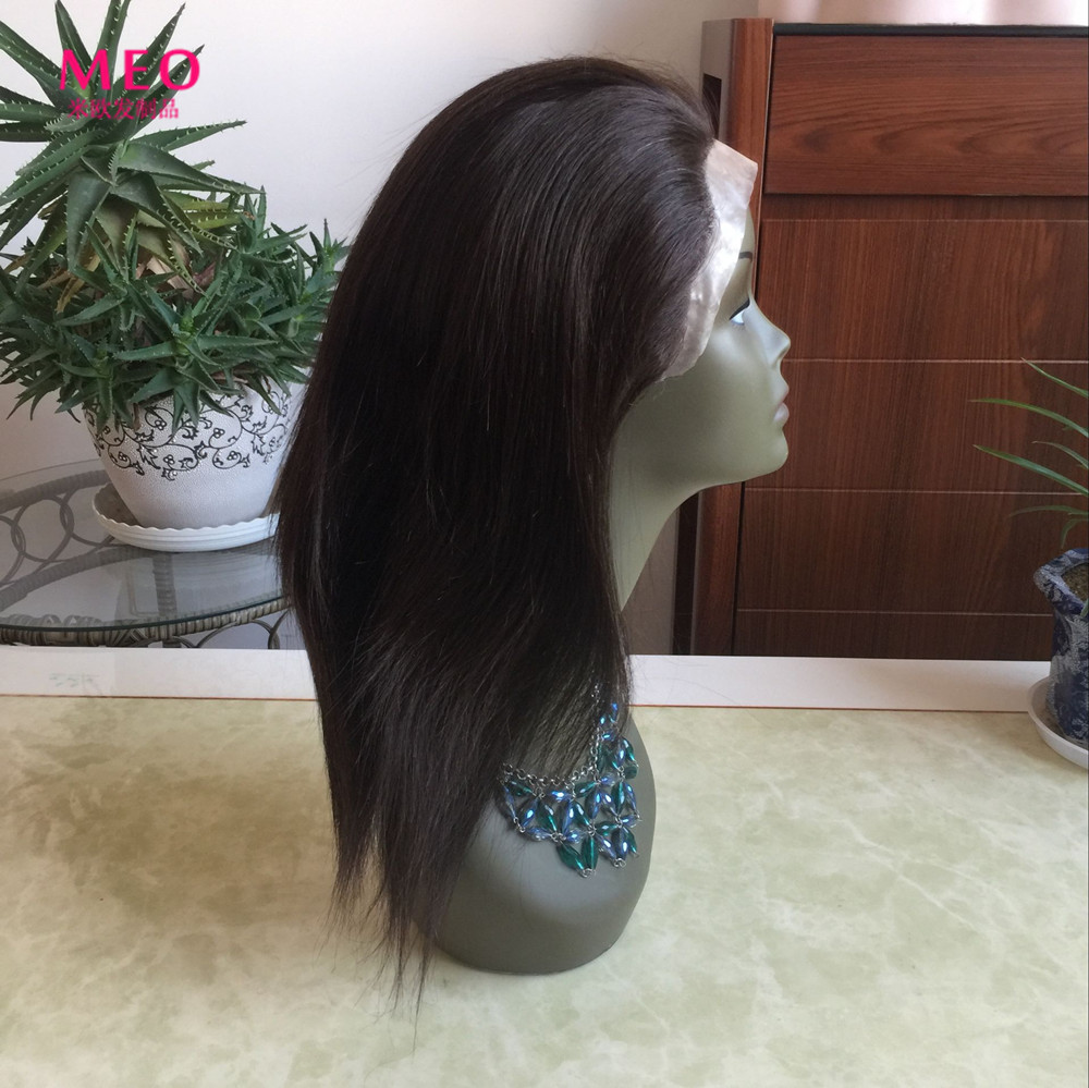 pu真人发假发 thin skin around 全蕾丝人发假发