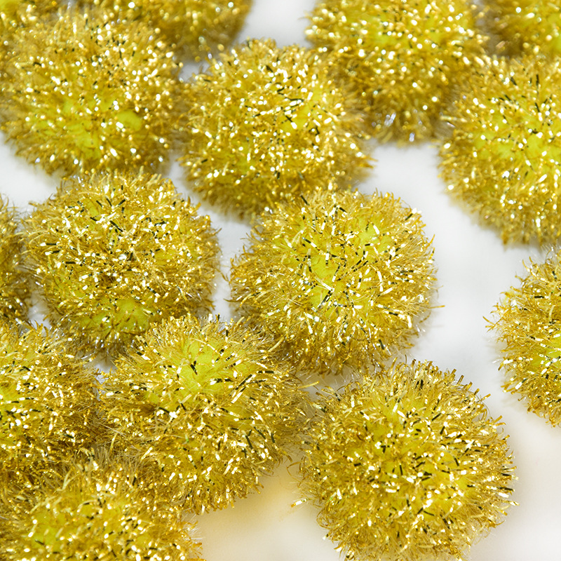 厂家直销特殊加密葱球金丝毛球加软葱绒球服饰配件圣诞小绒球