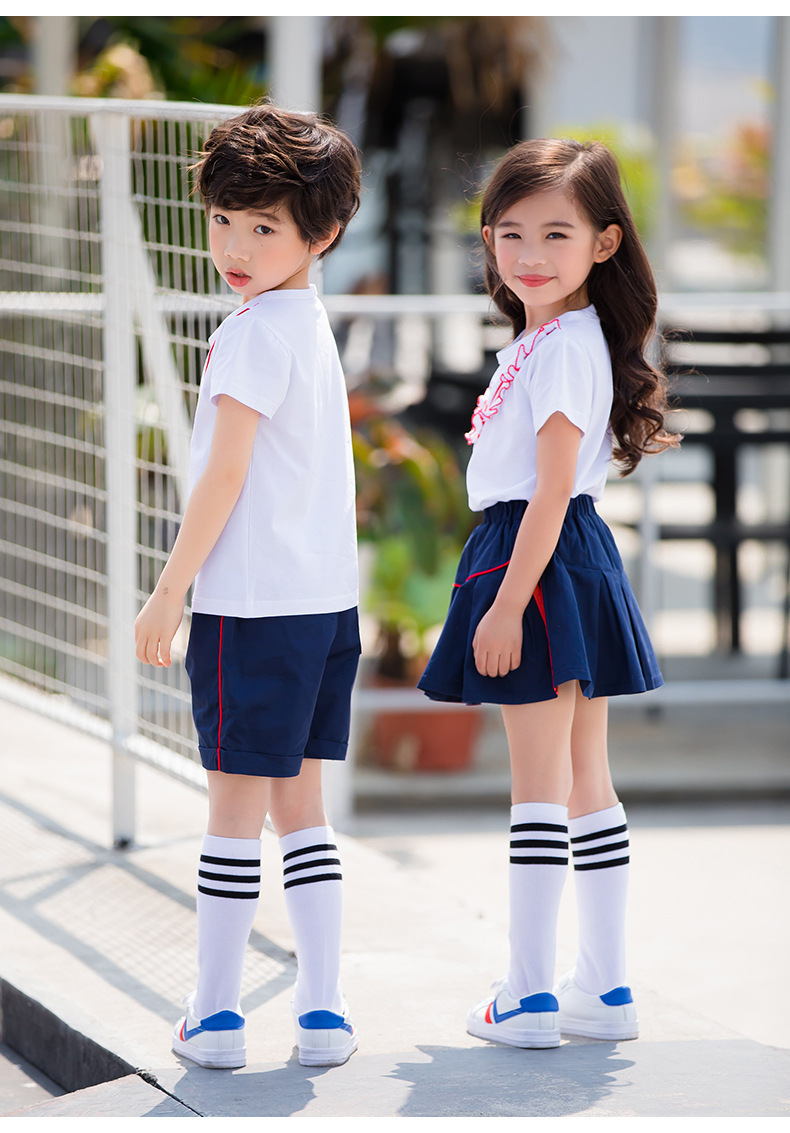 儿童校服夏装短袖套装园服2018夏季新款男女童两件套小学生校服