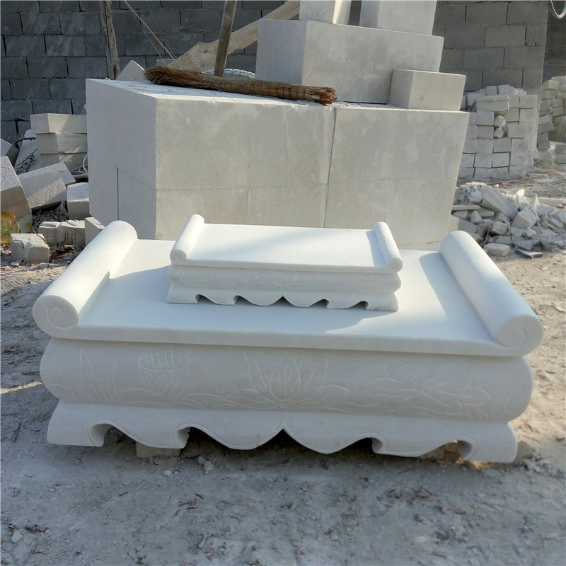 石雕供桌汉白玉神台青石供台墓地供奉摆件寺庙祠堂祭祀石桌