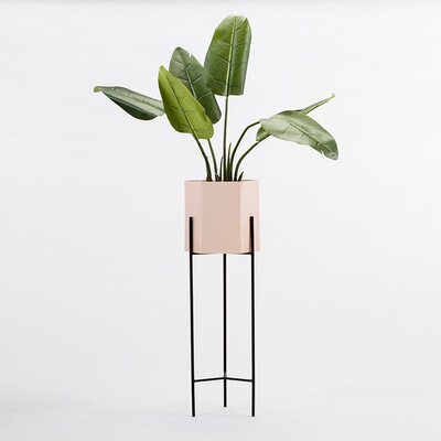 铁艺花架客厅北欧艺术家用阳台金属单层简易落地式墙角植物装饰品