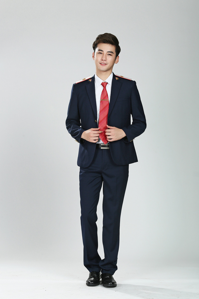 铁路制服男春秋乘务员工作服套装新款男士高铁制服列车员工装定做