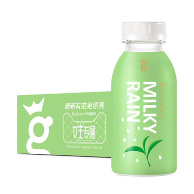 网红饮品 谷耐抹茶恋上牛奶雨饮料280ml瓶箱含乳饮料 批发