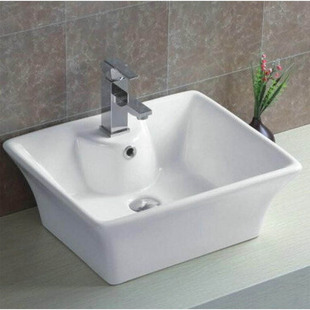 陶瓷方形艺术盆 台上安装面盆厨房洗菜盆深槽洗手台 洁具厂家批发