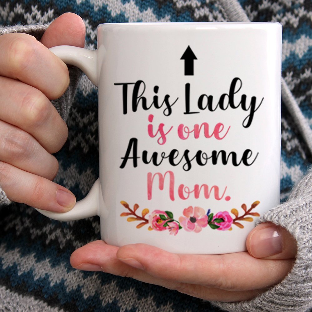父亲dad陶瓷咖啡马克杯子水杯母亲节妈this lady one awesome mom