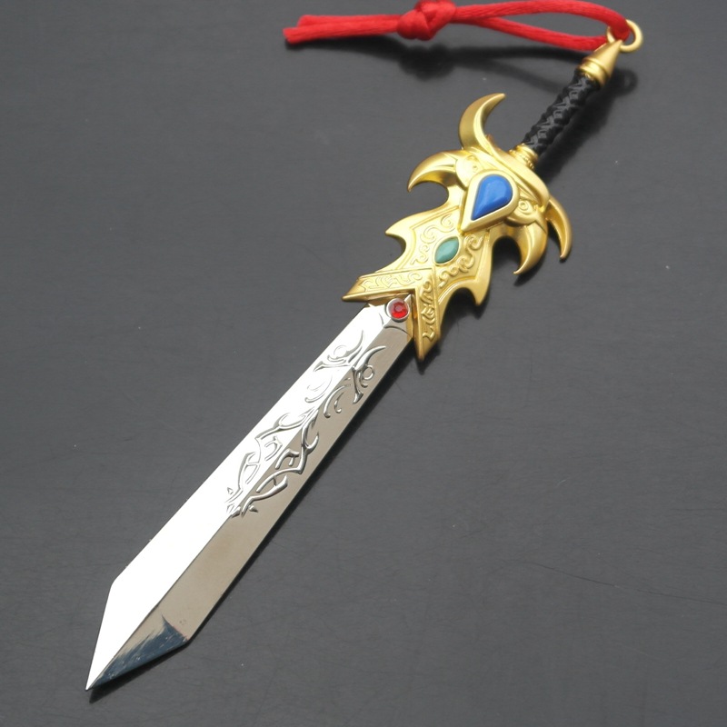 英雄武器德玛西亚之力盖伦大剑刀扣合金兵器模型钥匙扣