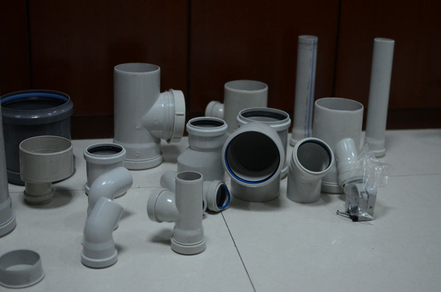 直插式pvc排水管件扩口管件带皮圈静音pvc管件