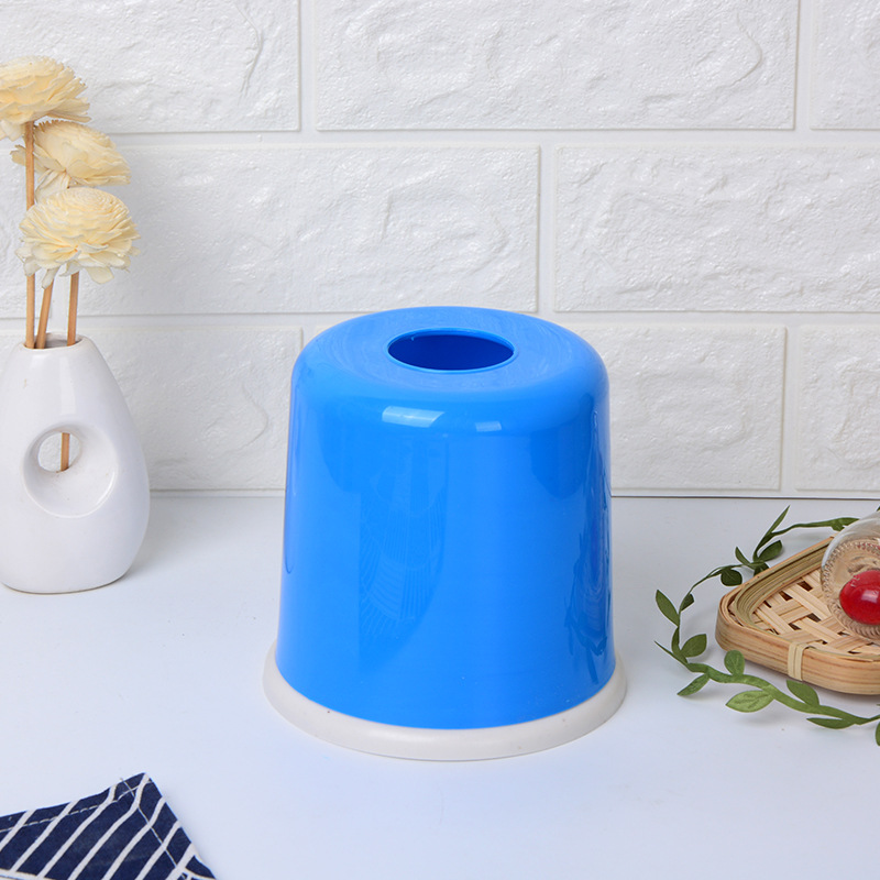 简约圆形塑料抽纸盒纸巾筒卷纸筒纸巾桶家用客厅卫生间饭店餐厅
